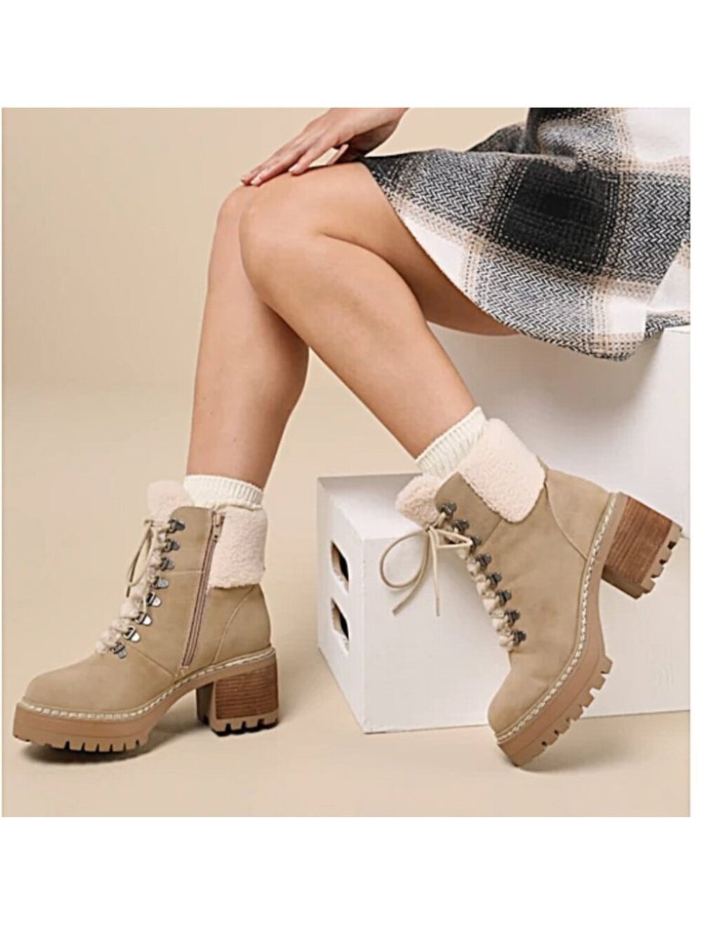 MIA Tiler Faux Fur Platform Lug Boot (Women)